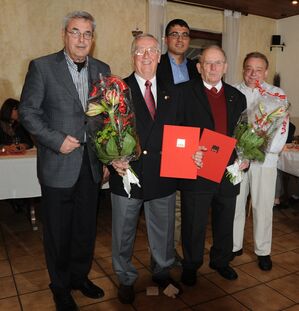 Foto Gerhard Gleim: Von links nach rechts: Rudolf Malzahn, Berthold Jäger,Serdar Yüksel, Eberhard Waschk,Norbert Kriech.